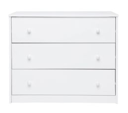 Commode 3 tiroirs O'MALLEY 122729 Blanc
