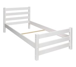 Lit 90 x 190 cm O'MALLEY 122730 Blanc