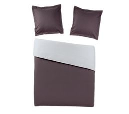Linge De Lit - HC 240x220 + 2 TO 65x65 cm GEMINI Noir/Gris