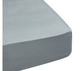 Linge De Lit - Drap housse 90 x 190 cm GEMINI Granit