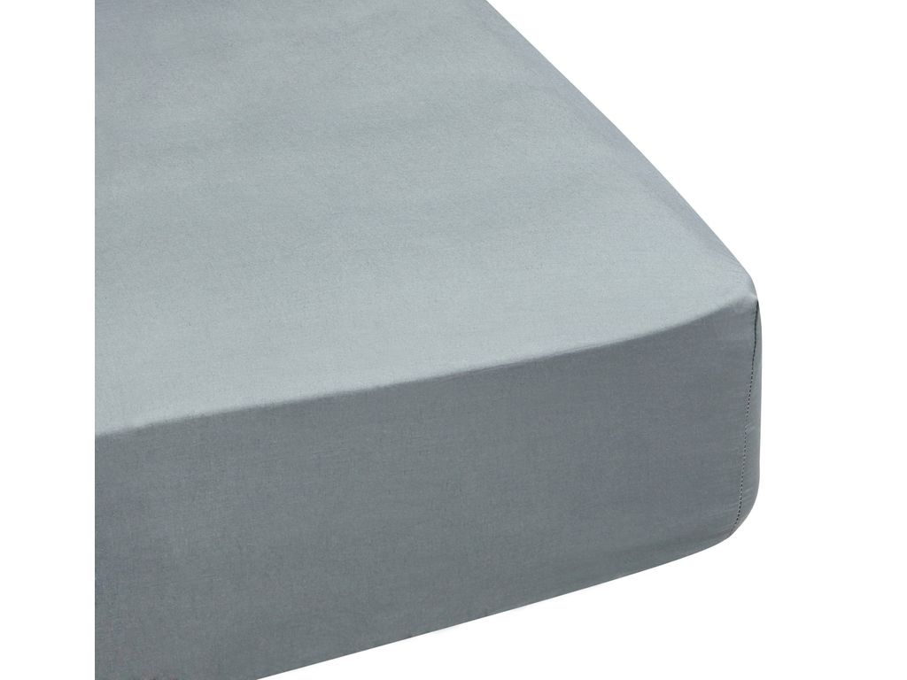 Linge De Lit - Drap housse 140 x 190 cm GEMINI Granit