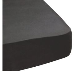 Linge De Lit - Drap housse 140 x 190 cm GEMINI Noir