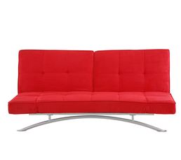 Banquette-lit clic-clac AUCKLAND Tissu Rouge