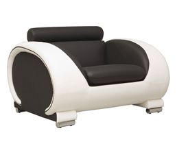 Fauteuil PANAMA Polyur�thane Noir/Blanc