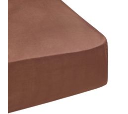 Linge De Lit - Drap housse 160 x 200 cm GEMINI Chocolat