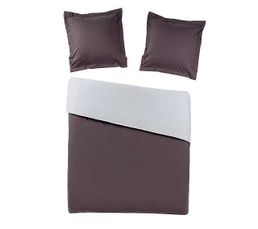 Linge De Lit - HC 240x260 + 2 TO 65x65 cm GEMINI Black / Granit
