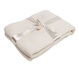 Plaid 125 x 150 PRETTY Blanc