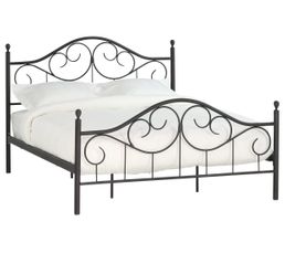 Lits - Lit 140 x 190 cm SHELBY 126446 noir