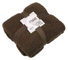 Instant Promo - Plaid 130 x 160 cm DOUDOU Chocolat