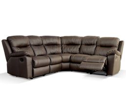 Angle m&eacute;ridienne r&eacute;versible TREVISE 8419 Cuir/cro&ucirc;te cuir 7018 Espresso