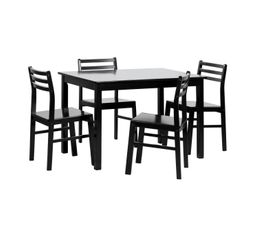 Tables - TABLE+ 4 CHAISES DETROIT NOIR