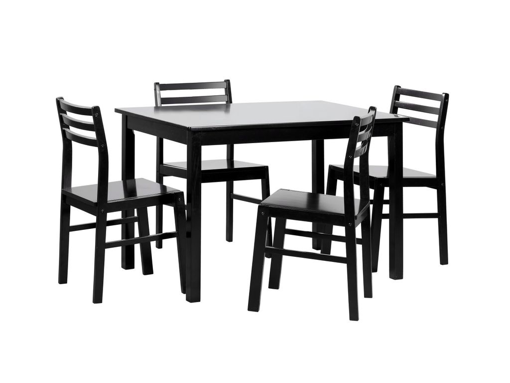 TABLE+ 4 CHAISES DETROIT NOIR