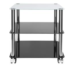 Table carr�e H. 46 cm RONDO Noir / sable