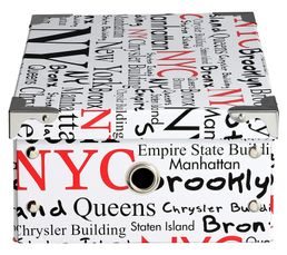Boîte cartonnée MM MANHATTAN H. 16 x 30 x 20 cm