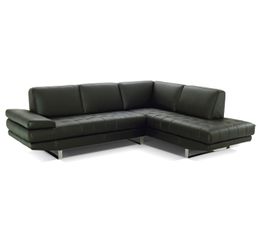 Angle méridienne droit PINCO Cuir/croûte cuir Noir