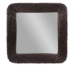 Miroir carré 43X43 BALI Brun