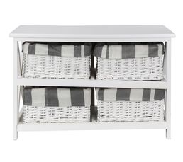 Meubles D'appoint - Meuble bas 4T ISLAND Blanc