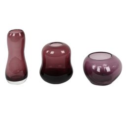 S/3 vases LUCIE Prune