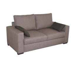 Canap�s - Canap� fixe 3 places JULIA Tissus coloris Gris/Noir