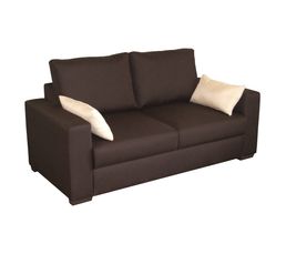 Canap� convertible 3 places JULIA Tissus coloris Marron/Beige