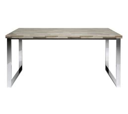 Tables - Table NOBILIA L.150 /161 GRIS LAMELLE