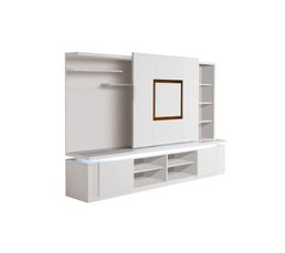 Livings - Mur TV RIVA Blanc/Noyer