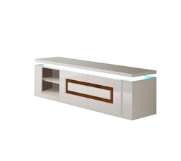 Meubles Tv - Banc TV RIVA Blanc/Noyer