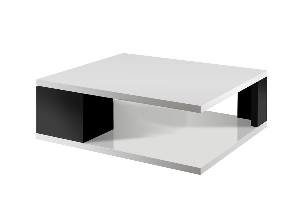 Tables Basses - Table Basse RIVA Blanc/Noir