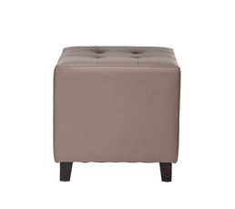 Poufs & Poires - Pouf 35x35 cm CAPITONNE taupe