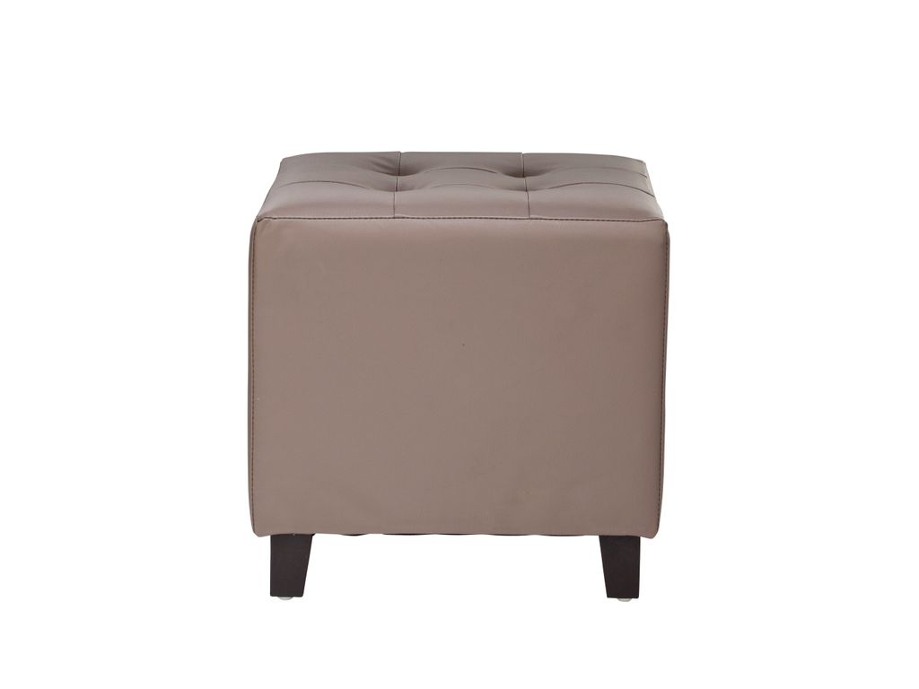 Poufs & Poires - Pouf 35x35 cm CAPITONNE taupe
