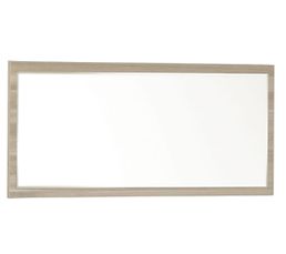 Miroir L.209 RAMATUELLE SP2-Structure : En panneaux mélaminés. Teinte : Gris. Finition : Décor chêne l'Aubier blanc-gris. Dimensions en cm : L. 160- H. 91 - P. 2 cm