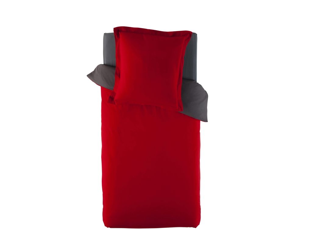 Linge De Lit - HC 140x200 + 1 TO 75x75 cm GEMINI rouge/gris