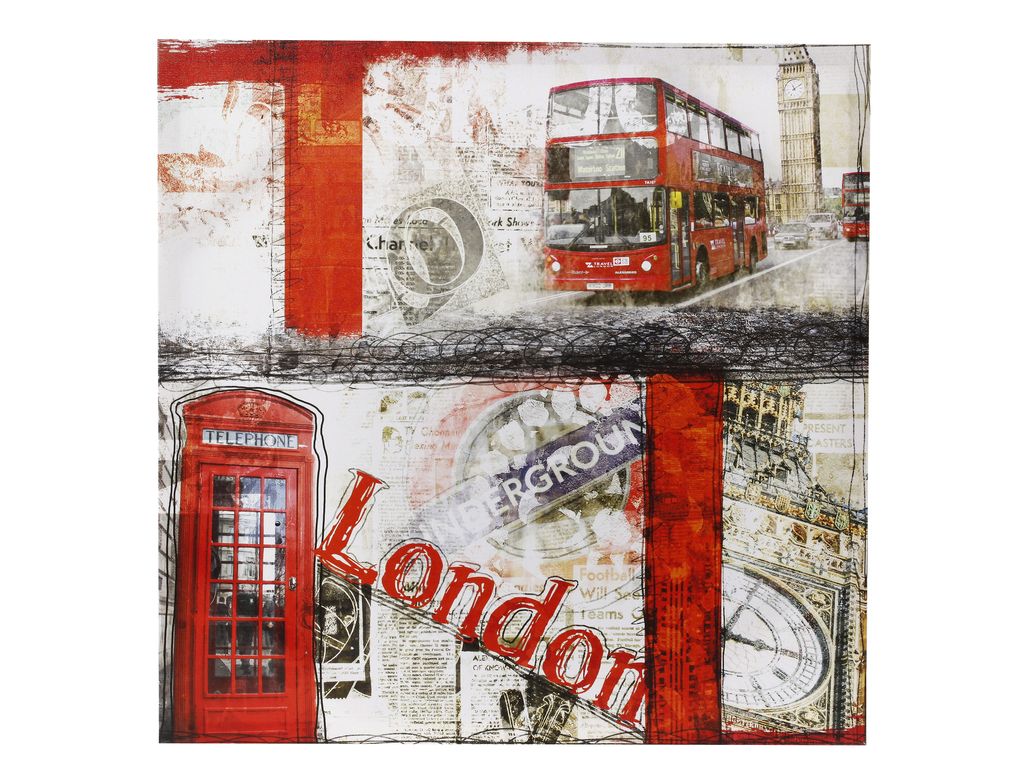 Toiles - Toile 50X50 BRITISH BUS