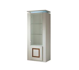 Vitrines - Vitrine 2P RIVA Blanc/Noyer