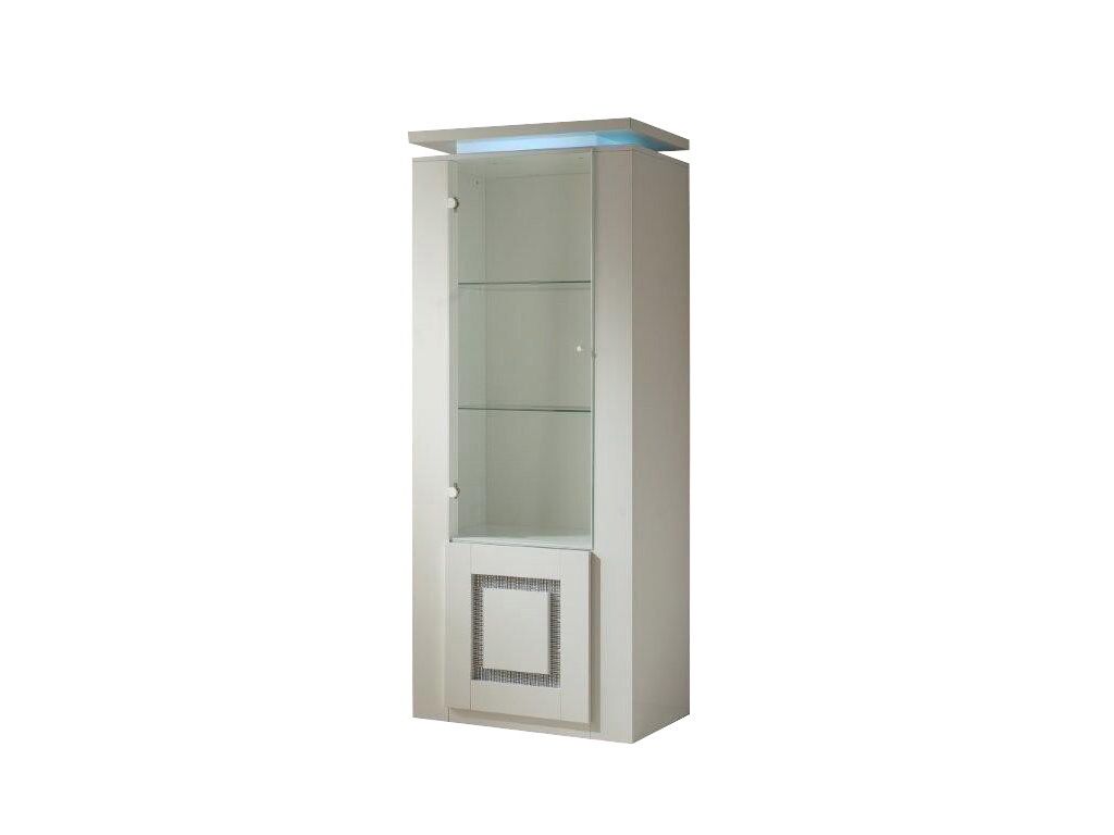 Vitrines - Vitrine 2P RIVA Blanc/Strass