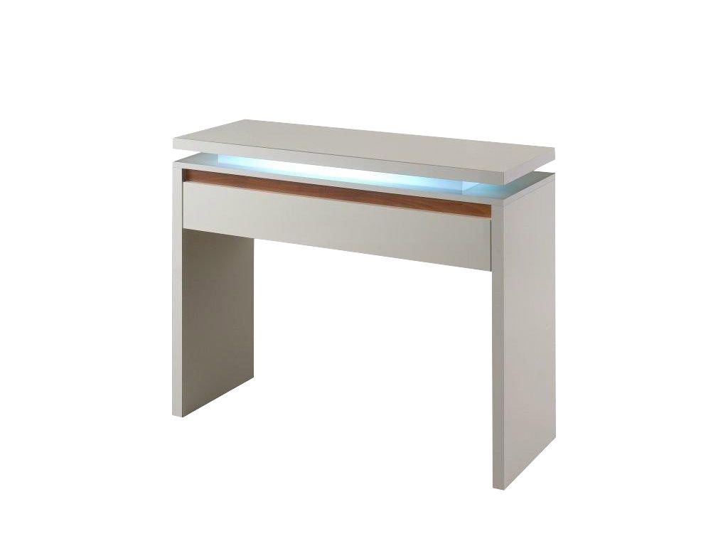 Tables Basses - Console 1 tiroir RIVA Blanc/Noyer