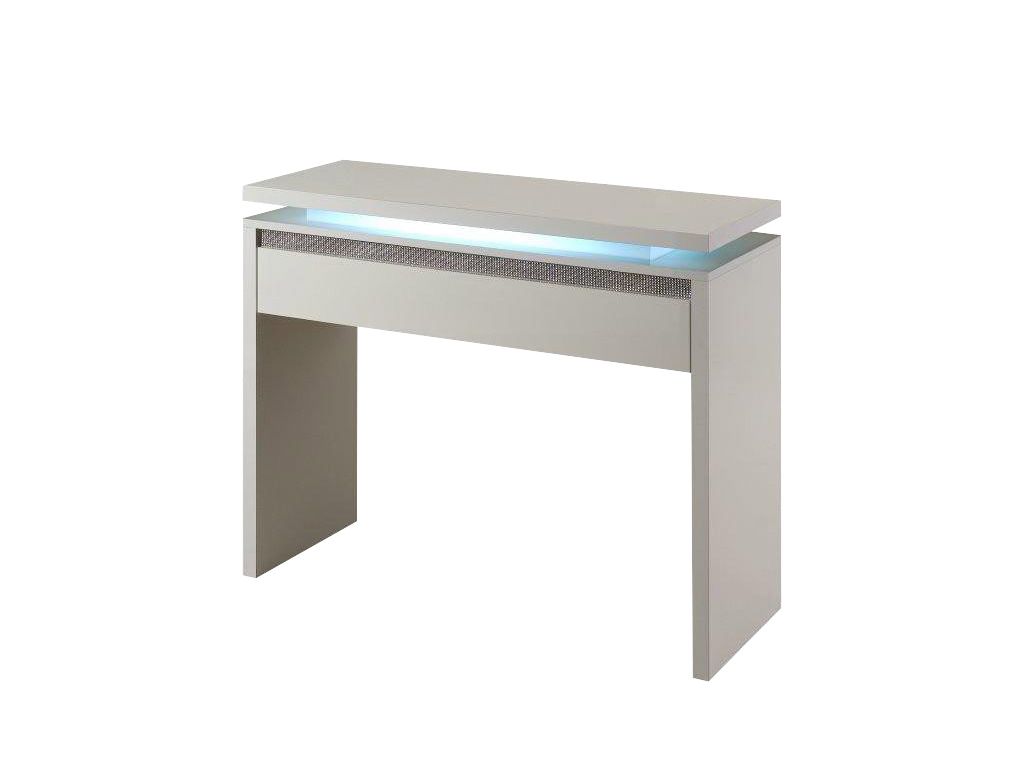 Tables Basses - Console 1 tiroir RIVA Blanc/Strass