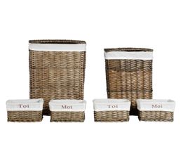 Paniers - Set de 6 paniers FANTINE Naturel