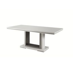 Tables - Table L.160 + Allonge RIMINI Taupe/Blanc