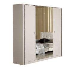 Armoires - Armoire 4 portes Tess TS001 Blanc