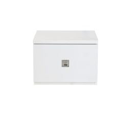 Chevets - Chevet 1 tiroir STRASS 36 12CH1101 blanc