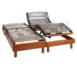 Sommier 2 x 80 x 200 cm SIMMONS DETENTE II Merisier