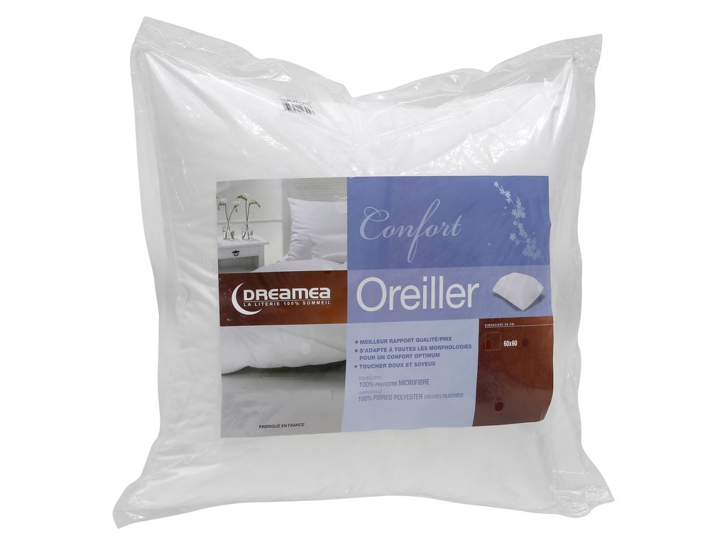 Couettes Et Oreillers - Oreiller 60 x 60 cm DREAMEA CONFORT