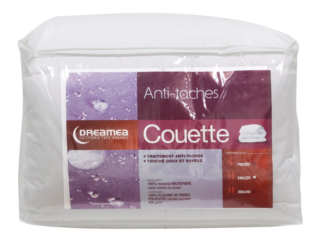 Couettes Et Oreillers - Couette 140 x 200 cm DREAMEA ANTI-TACHES
