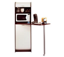 Colonne + table SNACK 000269 Wenge/blanc