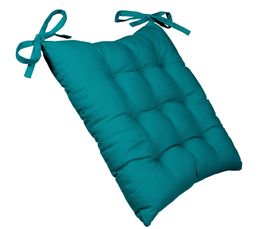 galette de chaise bleu turquoise