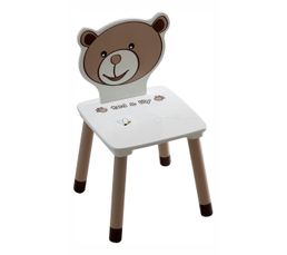 Petits Meubles - Chaise enfant TEDLY Blanc et Beige