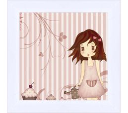Image encadrée 14X14 LUNACUP Blanc