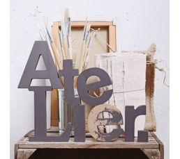 Photographies - Toile 30X30 ATELIER Gris/Blanc