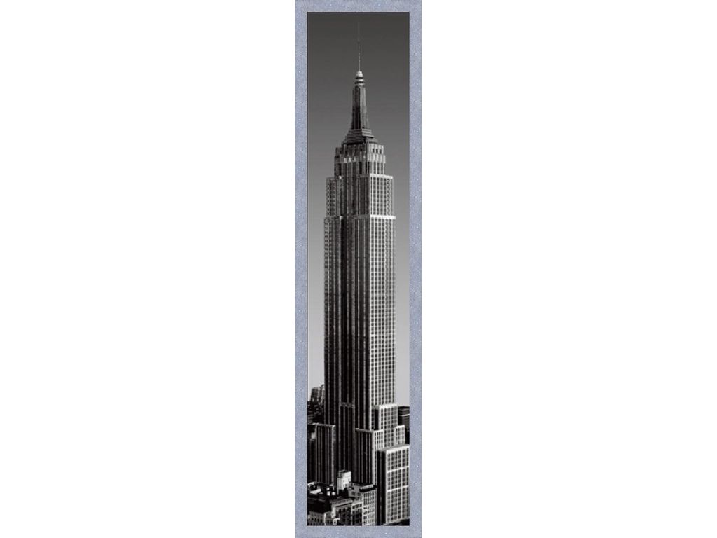 Photographies - Image encadr�e 20X100 EMPIRE STATE Argent